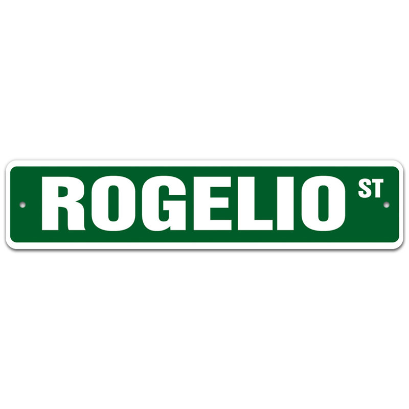 Plaque de rue, H 7 po x l 30 po x P 0,1 po