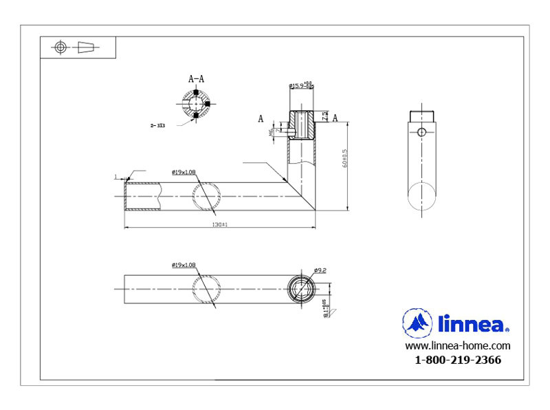Single Dummy Door Lever, Satin Stainless Steel, Double Dummy