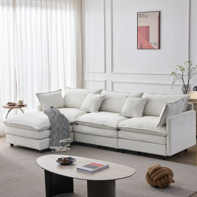 Canapé modulaire modulaire, canapé rembourré, canapé avec repose-pieds