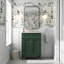 Meuble-lavabo 24 po avec 2 portes et tiroir escamotable, armoire de rangement de salle de bain avec lavabo, portes à fermeture en douceur avec organisateurs-490362455