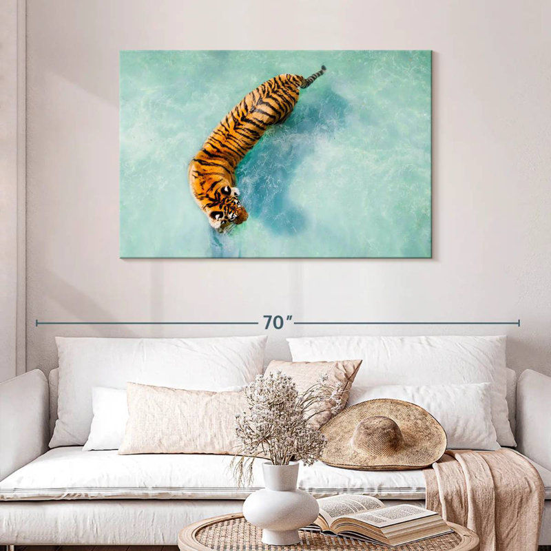 Brampt Pool Tiger, 30" H x 45" W