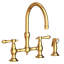 Chesterfield Kitchen Bridge Faucet with Side Spray-352128676