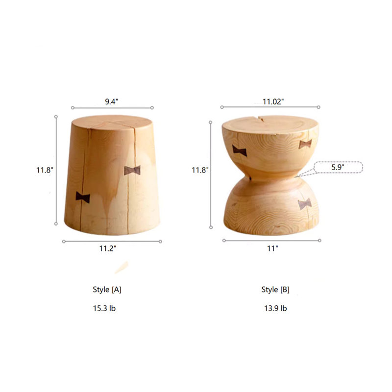 Table de bout d'une hauteur de 11,8 po