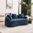 Chenille Boneless Fabric Curved Loveseat Sofa,No-Assembly Require-570411228