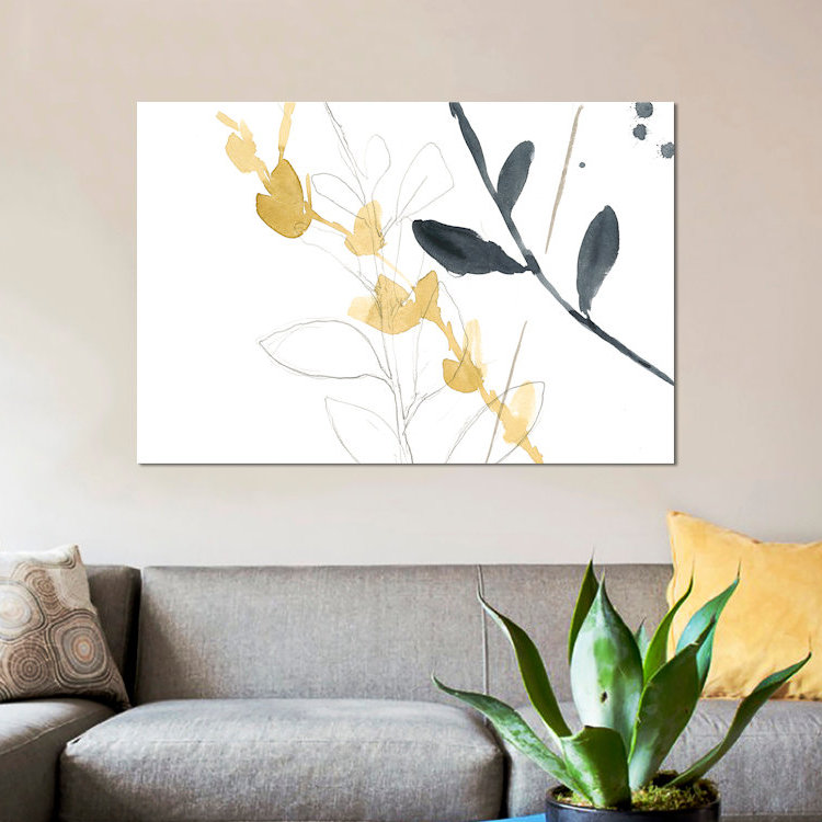 « branch contours vii », impression sur toile, H 12 po x l 18 po x P 1,5 po, Toile tendue, Pas de tapis