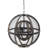 Modway Gravitate Globe Rustic Oak Wood Pendant Light Chandelier - 34