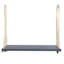 Balancelle suspendue en bois et corde de chanvre de 3,3 m (10,8 pi), grise, avec coussins moelleux, idéale pour le jardin, la pelouse ou la cour.