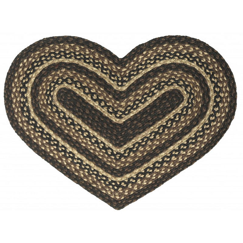Tapis de cuisine à coeur tressé