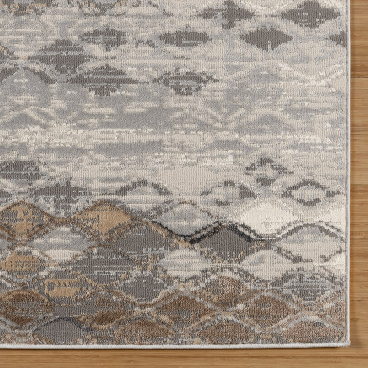 GERTMENIAN Brio 5 x 7 Gray Indoor Abstract Area Rug in the Rugs department  at