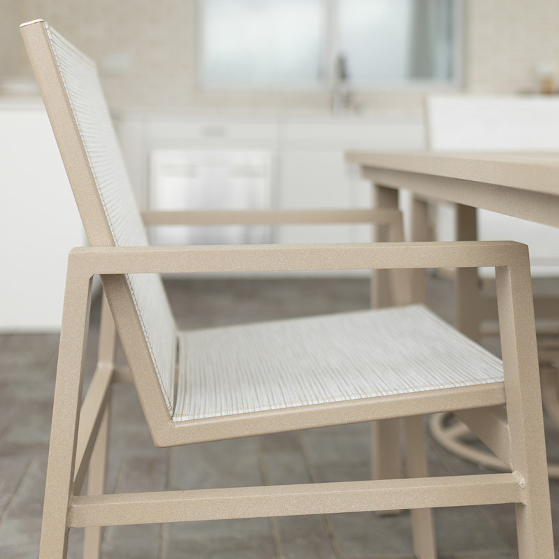 Berlin Gardens Vida Sling Dining Chair, Mesquite Wood Vein, Caribbean Cane