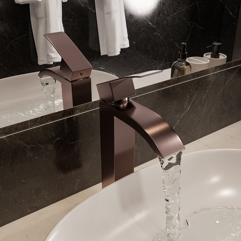 Oil Rubbed Bronze Single Handle High Arc Bathroom Faucet