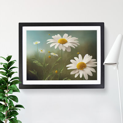 Artsy Daisy Flowers - Framed Print