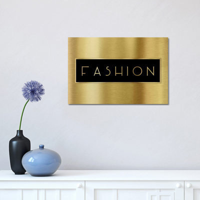 «Gold Fashion» par CAD Designs - Art textuel sur toile tendue