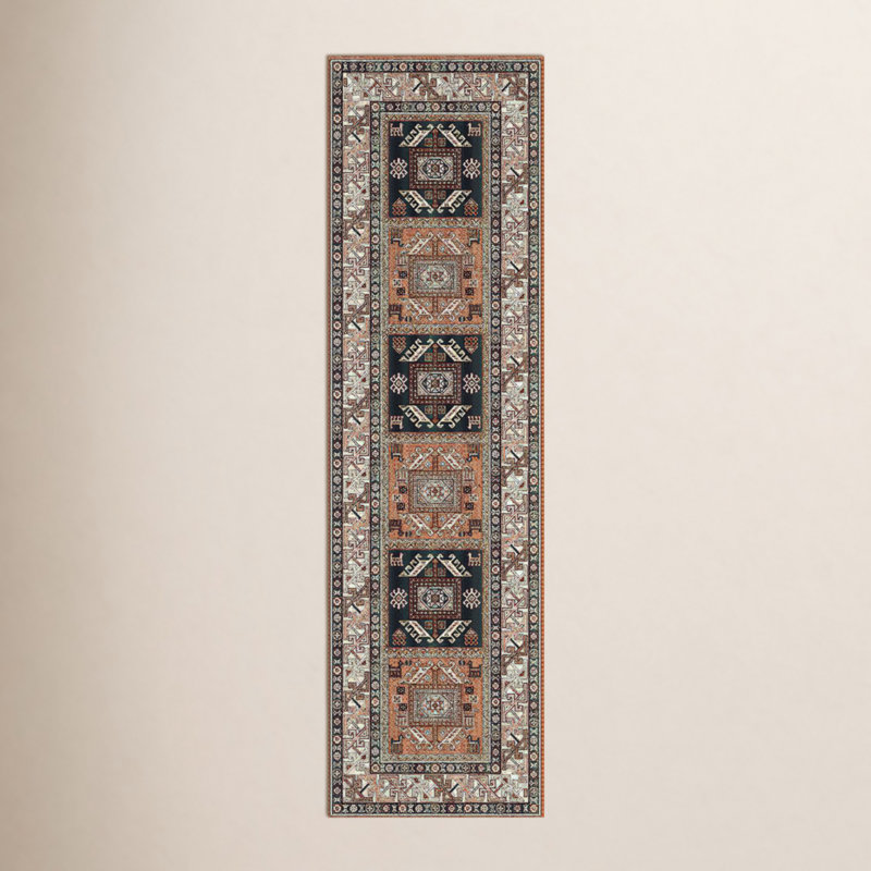 Tapis oriental tissé Ovid, Tapis de couloir 2 pi 2 po x 6 pi 11 po