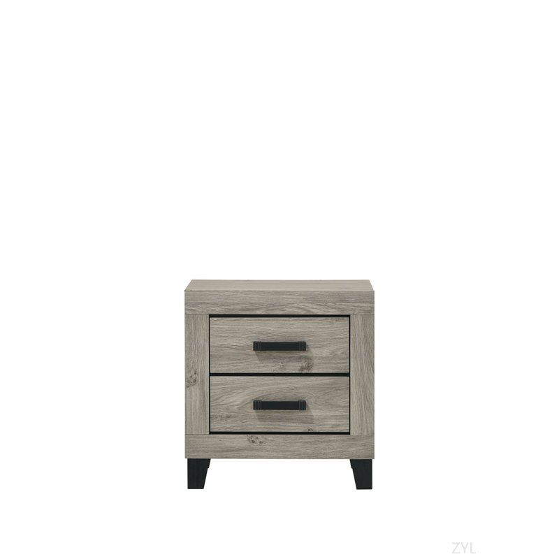 Table de chevet finition gris clair
