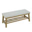 Banc de rangement rembourré en bois de 44,4 po de largeur-59290910