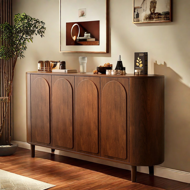 Buffets rétro en bois manufacturé polyvalent