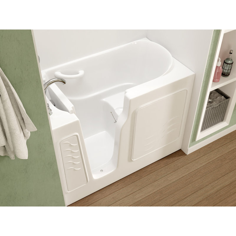 Therapeutic Tubs 29 in. x 52 in. Left Drain Quick Fill Walk-In Soaking Tub in White, Left, White