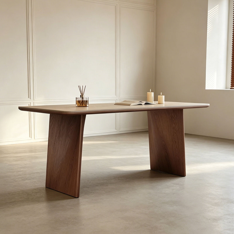 Table moderne en noyer fritté Modern, H 29,5 po x l 63 po x P 31,5 po