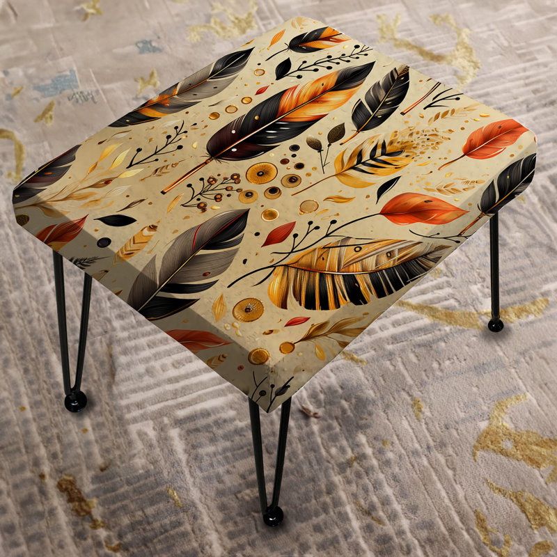 Artistic Nomad Boho Pattern Earth Tones II - Boho Rectangle Ottoman