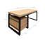 Adeley Metal Base Writing Desk-378501958