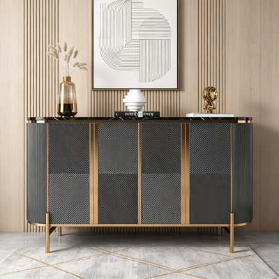 Multi-functional adjustable storage sideboard