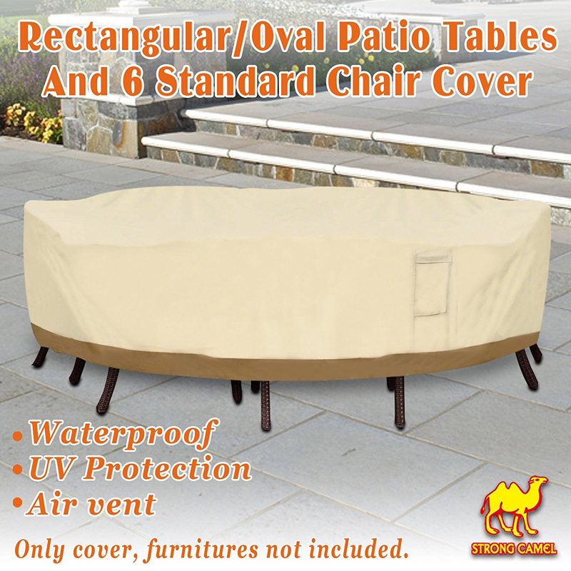 Housse rectangulaire pour jardin de patio/table, H 22,83 po x l 84 po x P 110 po