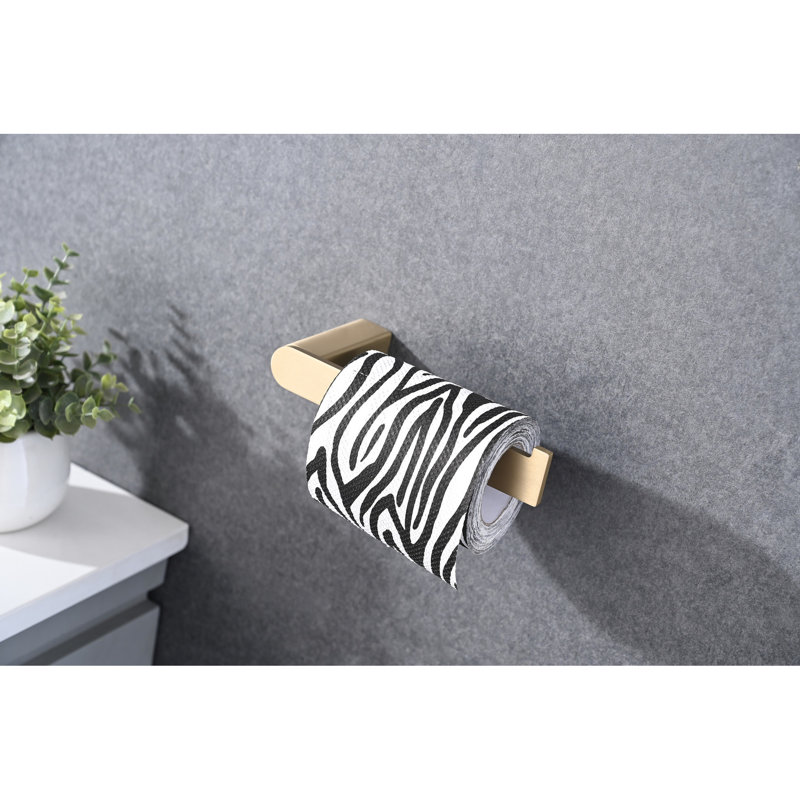 Nécessaire de salle de bain mural en acier inoxydable brossé, 4 pièces,