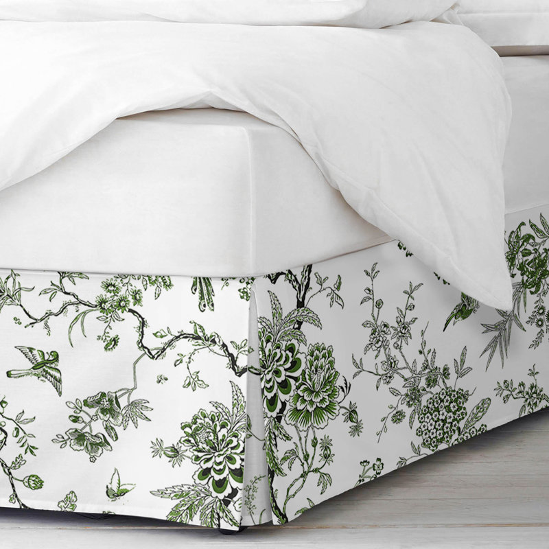 Tree Top Avocado Cotton Bedskirt, 15", King