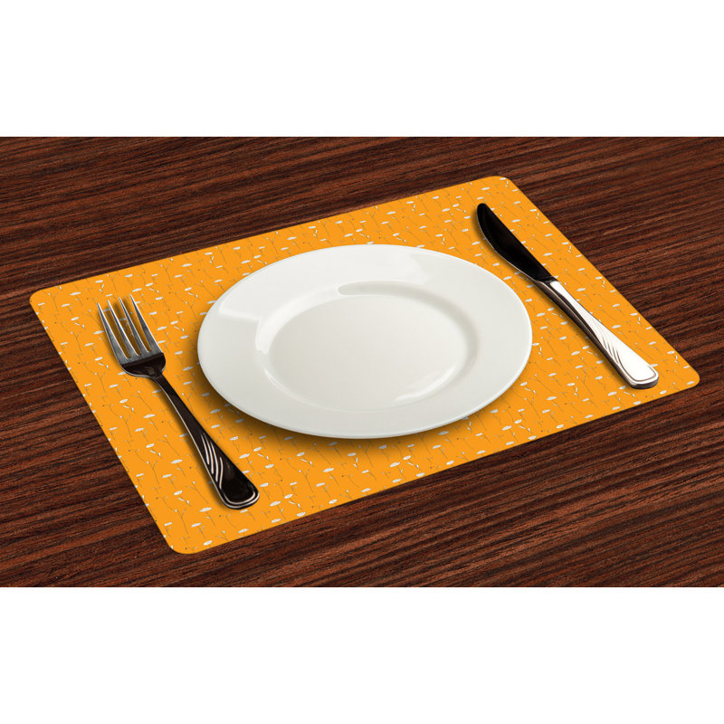 Polyester Floral Rectangle Placemat