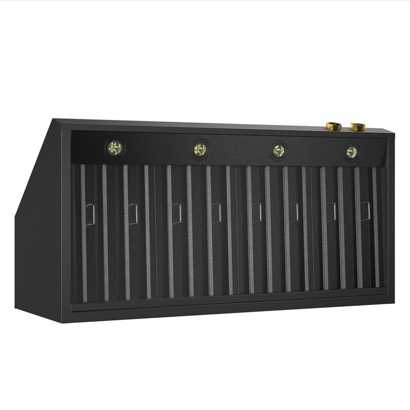 48 in. 1200 CFM Ducted Under Cabinet Range Hood in Titanium Stainless Steel with Gold Accents and Digital Controls