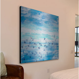 «Meadow Flock» par Parvez Taj, reproduction d'art sur aluminium brossé