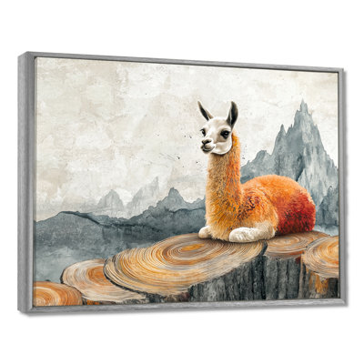 Lama au Pérou, méditation du Gardien - animaux, art mural