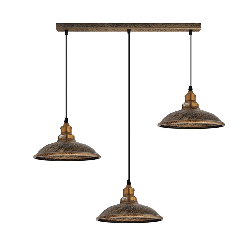 Garr 3 - Light Kitchen Island Pendant, Yes, Brushed Copper