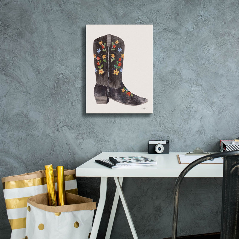  «Western Cowgirl Boot 3» par Courtney Prahl, art mural sur toile, 12 po x 16 po, H 16 po x l 12 po