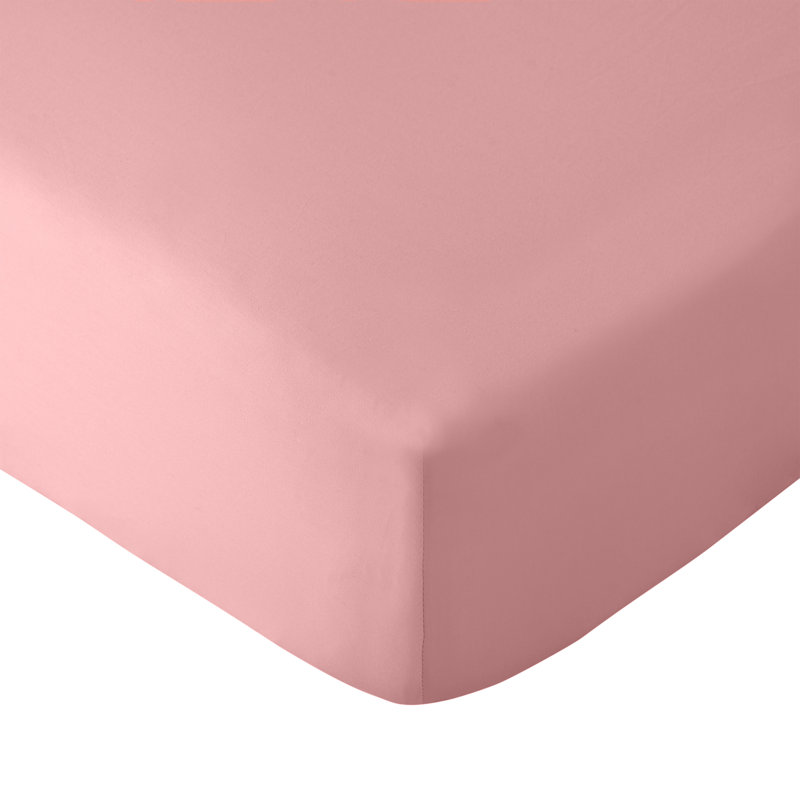 So Soft Easy Iron Fitted Sheet, Pink, Double