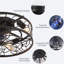 Ventilateur de plafond en cage rétro 18 po avec télécommande, design industriel silencieux-1806974427