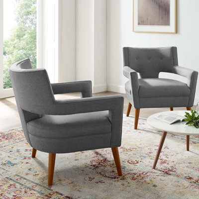 Sheer Upholstered Fabric Armchair by Modway