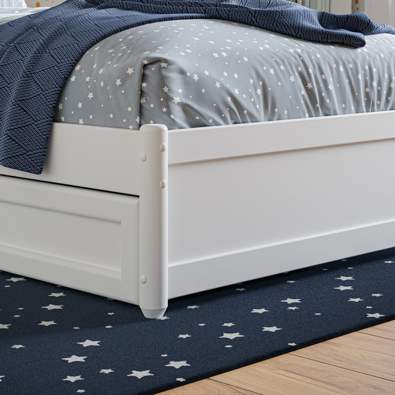 Lamariah Solid Wood Platform Storage Bed, White, Twin