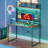 39''W LED Gaming Desk with Hutch and Pegboard, Computer Home Office desks with Power outlet and Shelf-1788366739