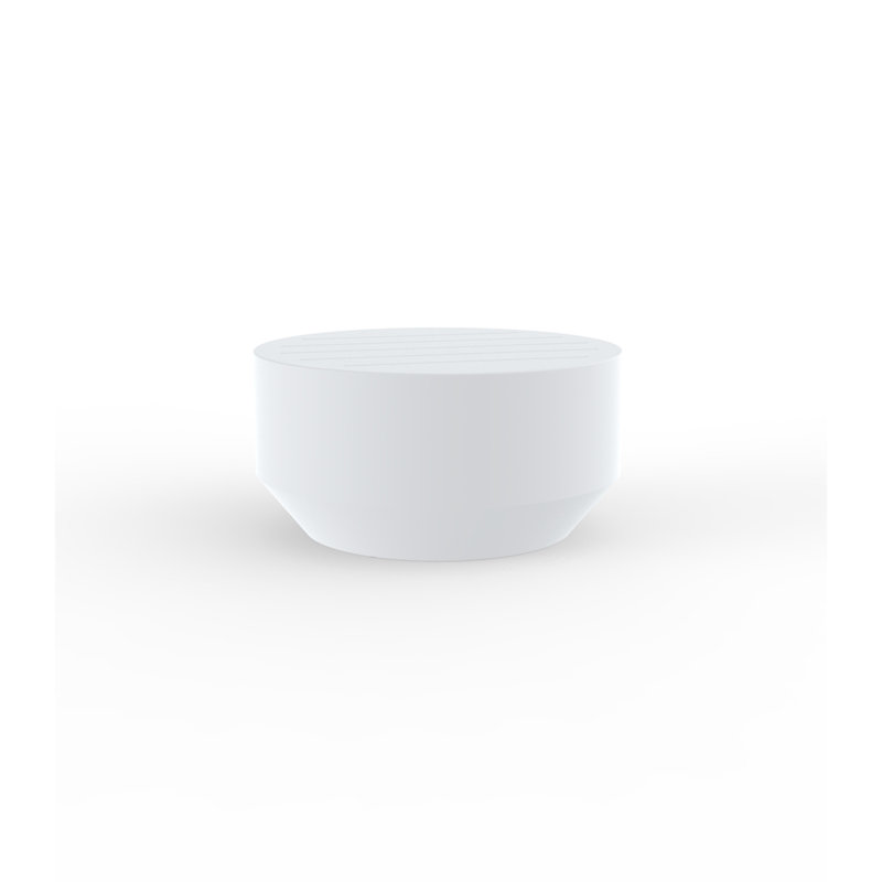 Vela Plastic Coffee Table, Ice, 23.5"