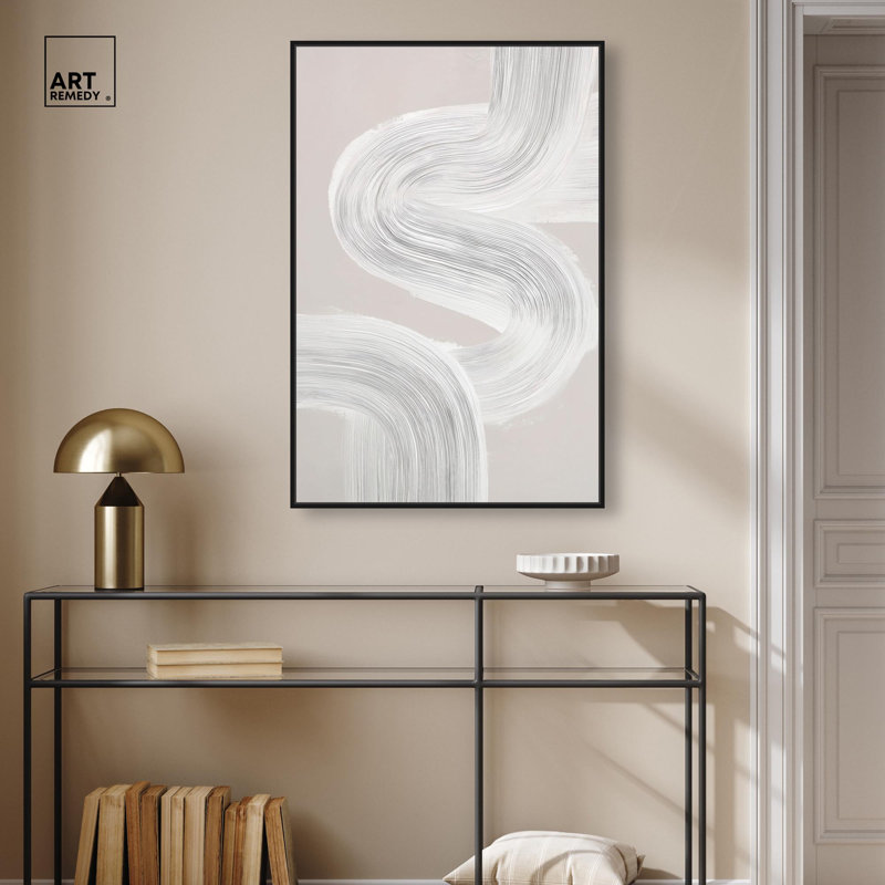 «Spontane Flow II», reproduction d'art sur toile par Art Remedy, Structure noire, H 16 po x l 11 po