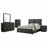 Burton Black Eastern King 5-piece Bedroom Set