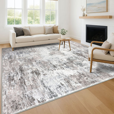 Tapis abstraits lavables à la machine avec envers antidérapant pour le salon de la chambre à coucher
