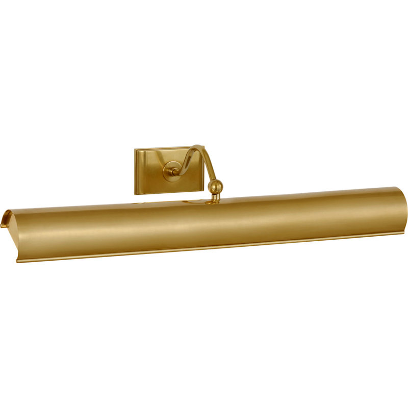 Hessen Picture Light, Natural Brass, 4.75" H x 24" W x 9" D