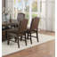 Ensemble de 2 chaises d'appoint en similicuir brun / rustique au fini classique espresso Classic Design
