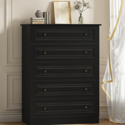 5 Drawer 29.5'' W Wood Modern Drawer Dresser
