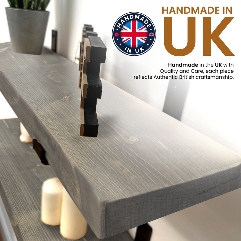 Vaasa 2 Piece Wood, 4.5cm H x 100cm W x 22cm D, Driftwood