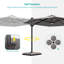 Parasol en porte-à-faux à DEL 11 pi - Confort extérieur amélioré avec rotation à 360 ° et angles réglables-1798812658
