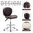 Jorinda Backed Adjustable Height Ergonomic Lab Stool with Footring Wheels-355786965